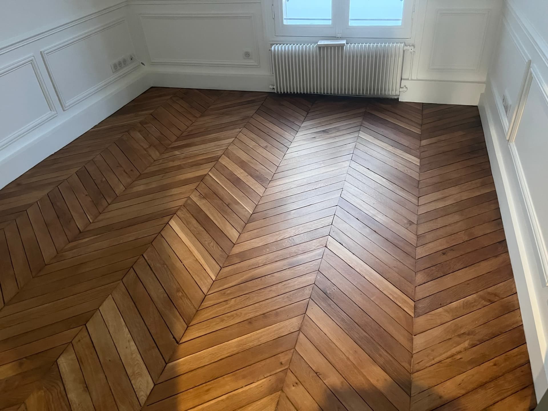 R&eacute;novation parquet point de Hongrie Paris